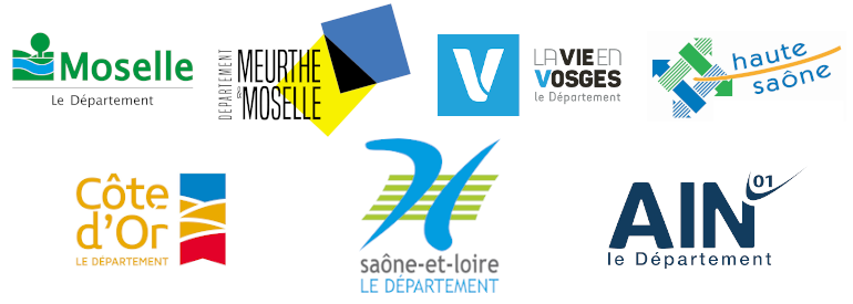 Départements partenaires de La Voie Bleue