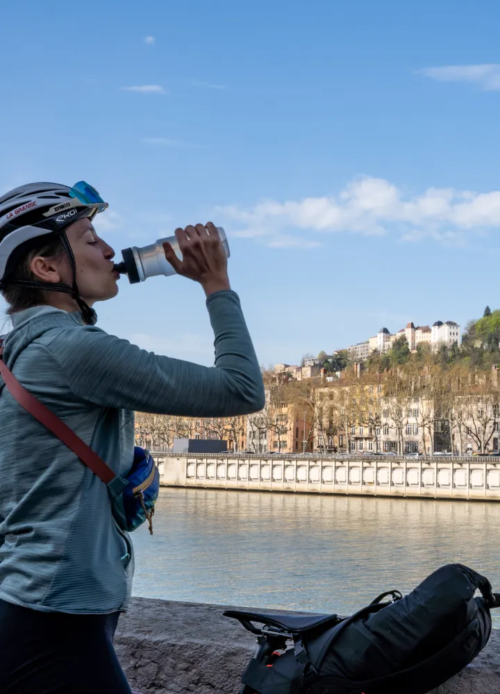 La Voie Bleue à vélo - Lyon - Vue Fourvière