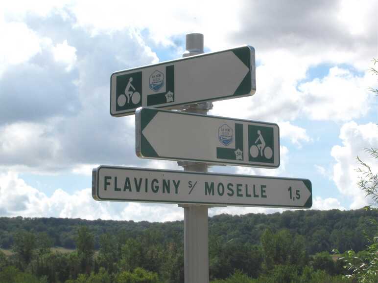 Signposting along the cycle route as of 2020